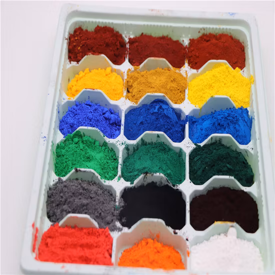 Colorful Synthetic Iron Oxide Red Yellow Black Pigment for Concrete Paving